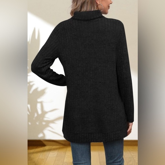 Gentle Slope High Low Thick Turtleneck Sweater - Picture 4 of 4